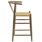 Modway - Amish Tabouret de comptoir - Teck gris usé-Épingles de pied non marquées