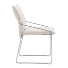 Zuo - Pola Chaise de salle à manger - Blanc - Ensemble de 2-Garantie limitée de 3 ans