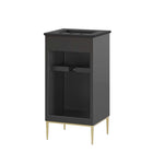 Modway - Awaken 18" Vanette de salle de bain - Noir noir-Rangement spacieux