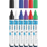 Schneider - Marqueurs de peinture Paint-It 320 - Noir/Blanc - Paquet de 6-Avec ce marqueur de peinture, donnez vie à vos dessins et illustrations