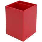 JAM Paper - Ensemble de rangement de bureau empilable de luxe – 1 plateau supérieur, 2 plateaux à courrier et 1 porte-stylo – Rouge-Quantité : un plateau de fournitures de bureau, deux bacs à papier et un porte-stylo.