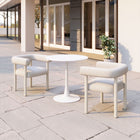 Zuo - Sunbath Chaise de salle à manger - Blanc - Ensemble de 2-Dimensions: 23,6 po L x 26,0 po L x 28,0 po H