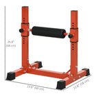 Soozier - Support bulgare pour fente, rouge-Les rouleaux de cheville en mousse confortable vous permettent de vous entraîner plus intensément sans distractions