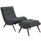 Modway - Ramp Tissu rembourré Ensemble de chaise longue - Gris-Fauteuil lounge moderne