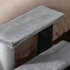 PawHut - Escalier pour chat 3 marches, petit arbre avec jouet - 17,5 po x 15,5 po x 19 po-Couleur : gris clair, noir 