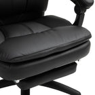 Vinsetto - Chaise de bureau à haut dossier avec repose-pieds et hauteur réglable - noir-Couleur : noir