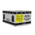 Eco II - Sacs à ordures - 24 po x 33 po  - 0.55MIL - Clair tinté - paquet de 500 -Paquet de 500