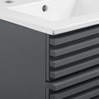 Modway - Render 18" Armoire à coiffeuse de salle de bain - Gris blanc-Assemblée requise