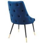 Modway - Adorn Touffe Performance Velvet Fauteuil d’appoint de salle à manger - Marine-Livré entièrement assemblé