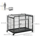 PawHut - Cage pour chien pliable robuste pour grands chiens - 43 po L x 28 po l x 31 po H-Matériau : métal 