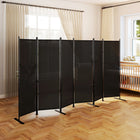 HOMCOM - Séparateur de pièce autoportant 6 panneaux pour bureau à domicile - gris charbon-Assemblage simple requis 