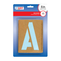 Creative Start - Ensemble de pochoirs gothiques réutilisables - 5 po - Paquet de 45-Cet ensemble de pochoirs gothiques comprend 45 pièces réutilisables pour créer des lettres et des designs décoratifs audacieux