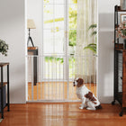 PawHut - Porte pour chien extra large 30" - 45" avec système de verrouillage double - Blanc-Largeur réglable de 29,5 po à 45,3 po (75-115 cm)