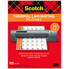 Scotch - Pochettes de plastification thermique - taille 3 mil - paquet de 100-Idéal pour protéger les objets des dommages
