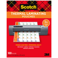 Scotch - Pochettes de plastification thermique - taille 3 mil - paquet de 100-Idéal pour protéger les objets des dommages