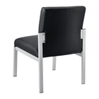 TygerClaw - Chaise d'invité à dossier bas avec assise confortable toute la journée-Le design épuré noir et argent s'accorde avec tout décor de bureau ou d'intérieur