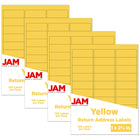 JAM Paper Étiquettes adresse pour le courrier, 2 5/8 x 1 po, jaune soleil Astrobright, 480 par paquet-3,2 oz