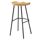 Modway - Concord Dos sans dos Tabourets de bar - Chêne - Ensemble de 2-7