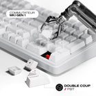 Cybeart - Akula 99 Clavier Gaming Sans Fil Tri-Mode Rgb - Blanc-Interrogation ultra-rapide de 1 000 Hz avec une latence de 1 ms pour une saisie précise et sans décalage, que ce soit pour les jeux ou le travail