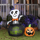 GEMMY - Squelette gonflable d'Halloween dans un chaudron - 122 cm-Pour usage intérieur et extérieur