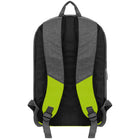 Vangoddy - Sac à dos de voyage léger et décontracté pour ordinateur portable 15 pouces - Gris/Vert citron-Grand espace principal pour livres et affaires quotidiennes