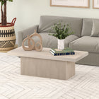 Hudson&Canal - Table basse rectangulaire Torren (122 cm de largeur) - Blanc aulne-Caractéristiques assemblage facile