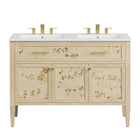 Modway - Elysian 48" Meuble de salle de bain à double lavabo - Burl-Assemblée requise