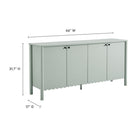 Modway - Emmeline 66" 4 portes festonnées Armoire à buffet - Sage-Charnières à fermeture douce