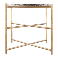 Zuo - Kove Table d’appoint - Or-Bois de santal recyclé au charme authentique et durable
