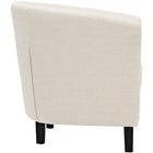 Modway - Prospect Tissu rembourré Fauteuil - Beige-Pieds en bois teinté à l’espresso