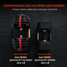 MotionGrey - Ensemble  de 2 haltères réglables V2 avec cadrans de réglage rapide et bases de rangement - 5 à 26,5 lb-8