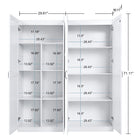 Manhattan Comfort - Hopkins 59,22 po Ensemble Moderne 2 Pièces Armoire de Rangement à 11 Étagères - Blanc-Section 1 : Comprend 4 larges étagères avec fonctionnalités réglables . Section 2 : Comprend 7 compartiments de rangement