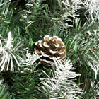 HOMCOM - Sapin de Noël artificiel non illuminé - floqué et articulé 1 - 8m-Les branches s'ouvrent automatiquement pour un montage facile 