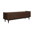 Manhattan Comfort - Meuble TV Duane 59,25 po style Mid-Century Modern - Marron Foncé et Noir-Assemblage à domicile requis Tout le matériel inclus