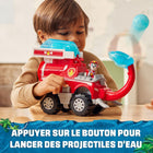 PAW Patrol - Camion de pompiers Marshall Elephant avec lance-projectiles-Figurine marcus exclusive : la figurine marcus mesure plus de 5 cm de haut et, avec son uniforme rouge et son casque d'explorateur, ressemble trait pour trait au chiot du dessin animé la pat'patrouille.