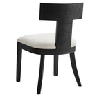 Modway - Peregrine Bois et tissu rembourrés Chaises de salle à manger Ensemble de 2 - Ivoire à tissage noir à bruyère-8