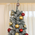 HOMCOM - Arbre de Noël artificiel de 9 pi avec lumières - arbre de Noël floqué-Les branches ignifuges renforcent la sécurité 
