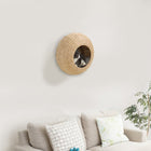 PawHut - Étagère murale pour chat, condo mural avec coussin - beige-Coussin doux et amovible pour un nettoyage facile et plus de confort 