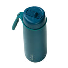 b.box - Bouteille isotherme à couvercle rabattable - 690 ml - Verre de mer-Poignée de transport durable et flexible pour plus de praticité en déplacement