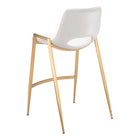 Zuo - Desi Tabouret de comptoir - Blanc/Or - Ensemble de 2-7