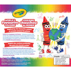 Crayola - Crayons de cire Couleurs chouchou du monde - Paquet de 64-MATÉRIEL DE COLORIAGE : Idéal pour les projets scolaires, les cahiers de coloriage, un journal intime ou un moment de détente créative - parfait pour les enfants et les adultes!