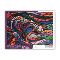Oscardo - Casse-tête Salmon Hunter de Don Chase avec motif artistique autochtone - 1000 pièces-Casse-tête de 1000 pièces mettant en vedette l’art autochtone – mettant en valeur des designs authentiques d’artistes des Premières Nations, des Inuits et des Métis de partout au Canada