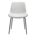 Zuo - Byron Chaise de salle à manger - Blanc - Ensemble de 2-Confort moelleux et matériaux durables