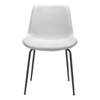 Zuo - Byron Chaise de salle à manger - Blanc - Ensemble de 2-Confort moelleux et matériaux durables