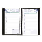 Blueline - 2027 Agenda quotidien avec reliure spirale et couverture souple à texture imitation lézard – 8 po x 5 po – Noir – Bilingue-Reliure spirale et couverture souple d'aspect lézard