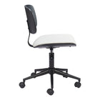 Zuo - Duravel Chaise de bureau - Blanc/Noir-Dimensions: 24,8 po L x 24,8 po L x 34,8 po H