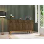 Manhattan Comfort - Buffet moderne mi-siècle Yonkers 160 cm (62,99 po) - Brun rustique-Recommandé pour un téléviseur jusqu'à 60 pouces