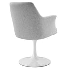 Modway - Lippa Salle à manger pivotante Rembourré Fauteuil - Blanc gris clair-Assemblée requise