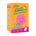 Scrub Daddy - Scrub Mommy - Rose - Pacquet de 4-Quatre éponges de nettoyage Scrub Mommy à double face, chacune avec un côté d’épurateur rugueux pour les saletés tenaces et un côté doux et absorbant pour un nettoyage en douceur