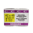 Eco II - Sacs à ordures - 42 po x 48 po - regulier - Clair tinté - paquet de 125 -42 po x 48 po